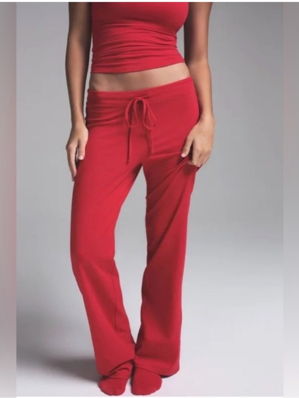 SKIMS Women’s Cotton Jersey Straight Leg Pant - Drawstring Relaxed Fit